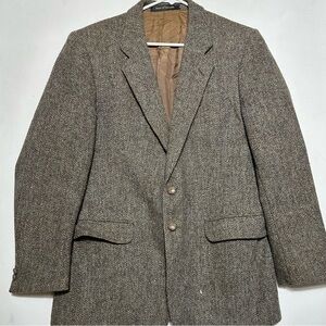 Harris Tweed vintageBrown Sport Coat 100% Wool